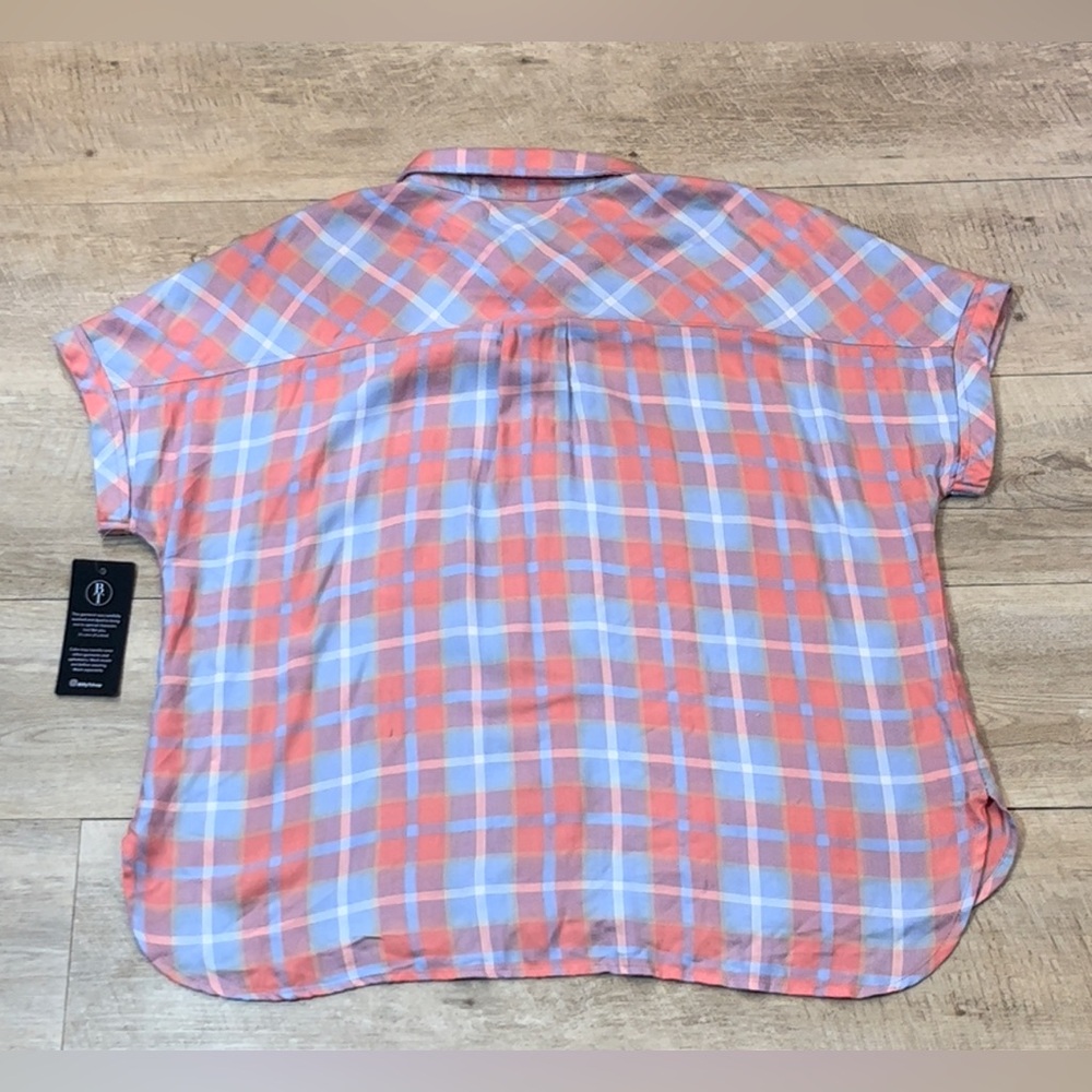 NWT Billy T. Women’s Easy Peasy Plaid Front Button Shirt Size XL - Picture 10 of 10